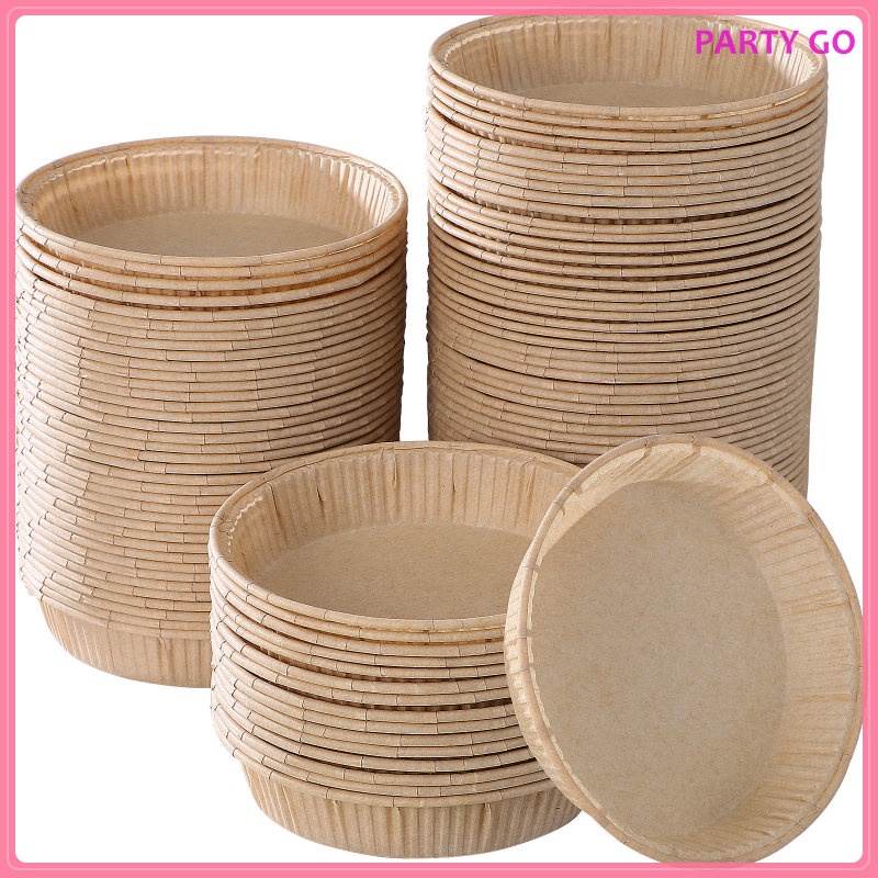 Set 100 Khuôn Giấy Tròn 4 Inch Nướng Bánh Tiện Dụng