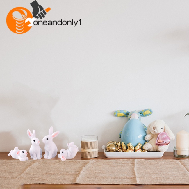 Đồ trang trí Thỏ Mini Bằng Nhựa Resin Dễ Thương Trang Trí Tiểu Cảnh