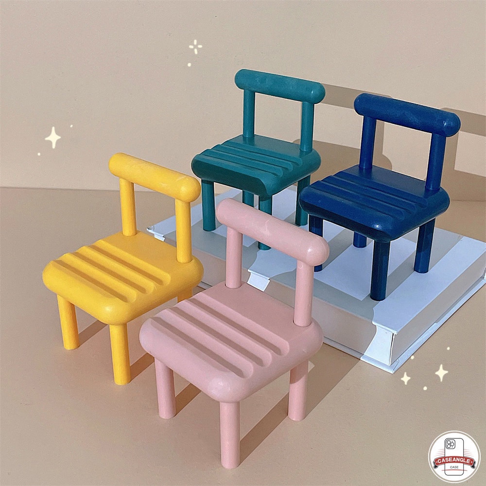 Giá Đỡ Điện Thoại Để Bàn 3 Ngăn Bằng Gỗ Màu Macaron Sáng Tạo