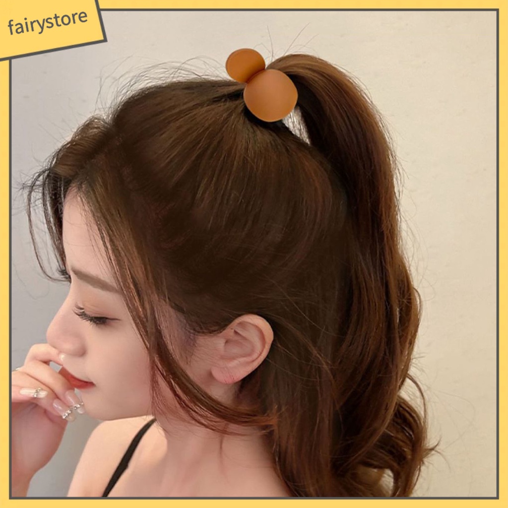 Kẹp Tóc Đuôi Ngựa Dạng Nhám Màu Trơn Chống Trượt