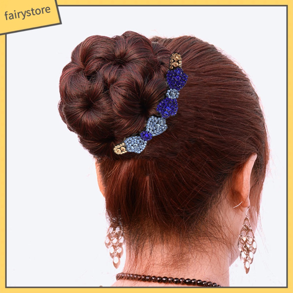 Lược Cài Tóc Đính Đá Chống Trượt Phong Cách Hàn Quốc Cho Cô Dâu