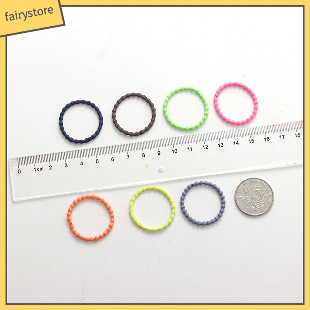 Set 50 Dây Thun Buộc Tóc 3cm Co Giãn Thời Trang Cho Nữ