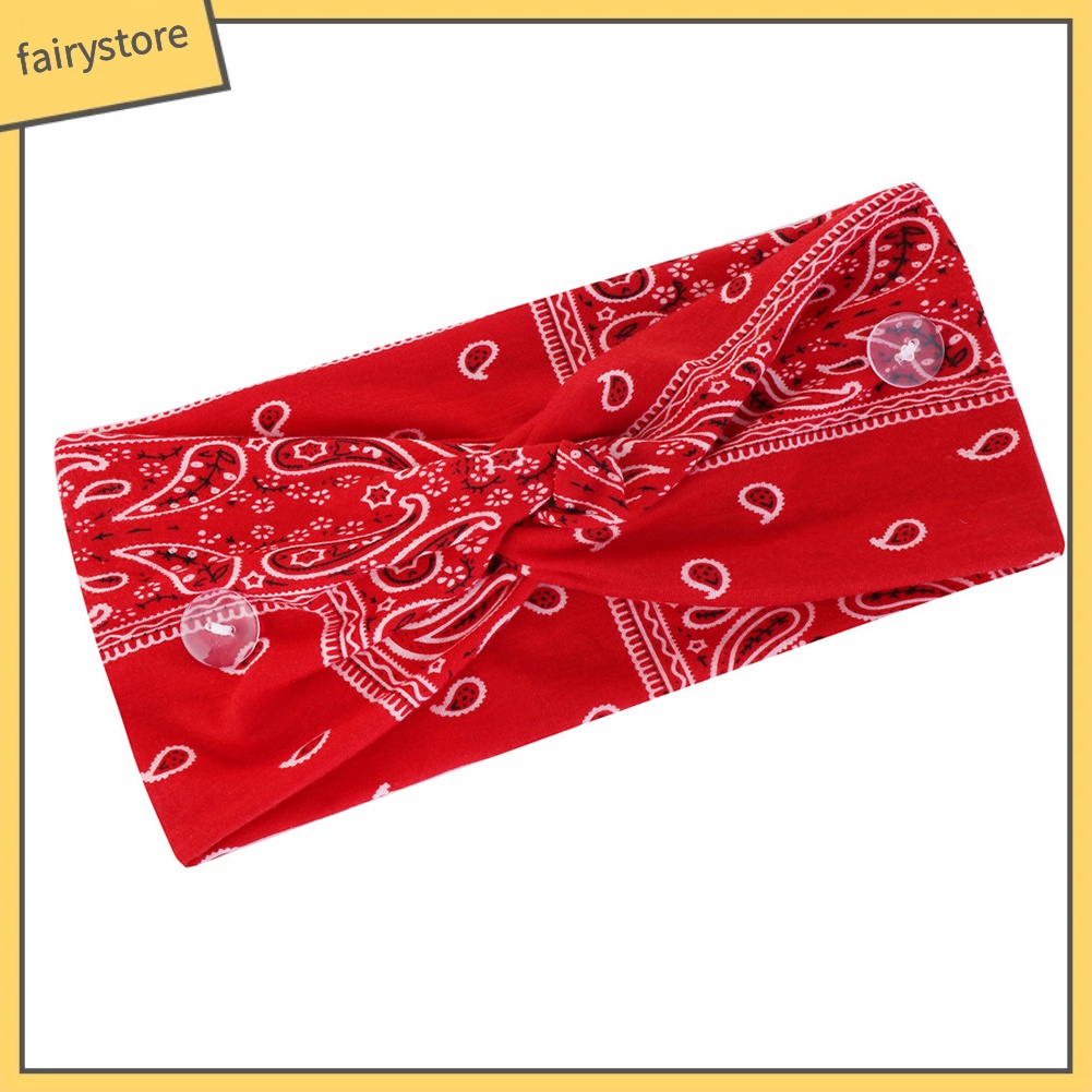 Băng Đô Cài Tóc Co Giãn In Họa Tiết Hoa Xinh Xắn Thời Trang Cho Nữ