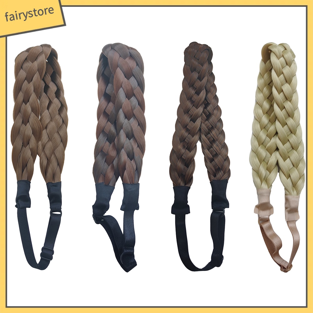 Băng Đô Tóc Giả Thắt Bím Thời Trang Dành Cho Nữ