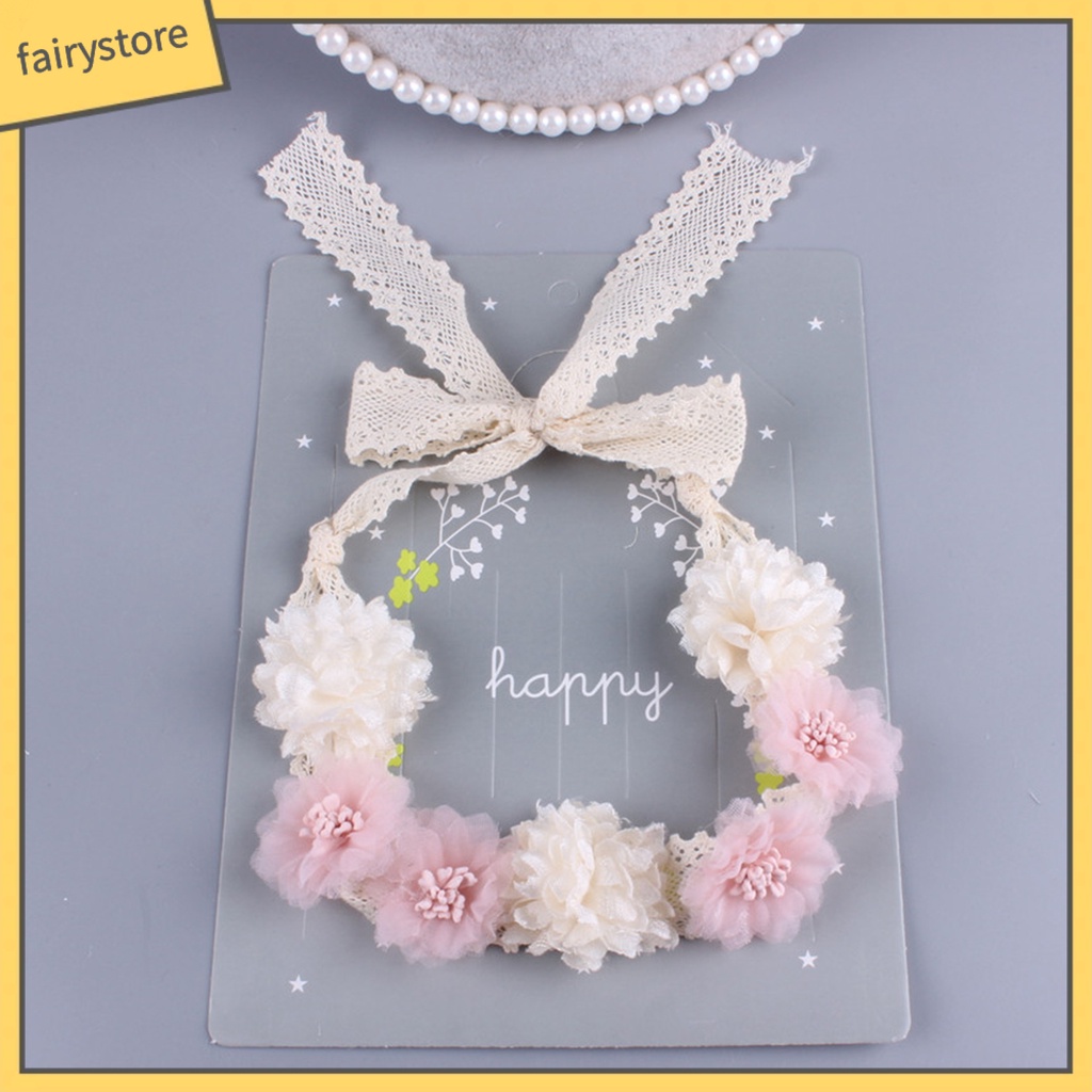 Băng Đô Hoa Cài Tóc Có Thể Điều Chỉnh Trang Trí Đám Cưới Cho Bé Gái