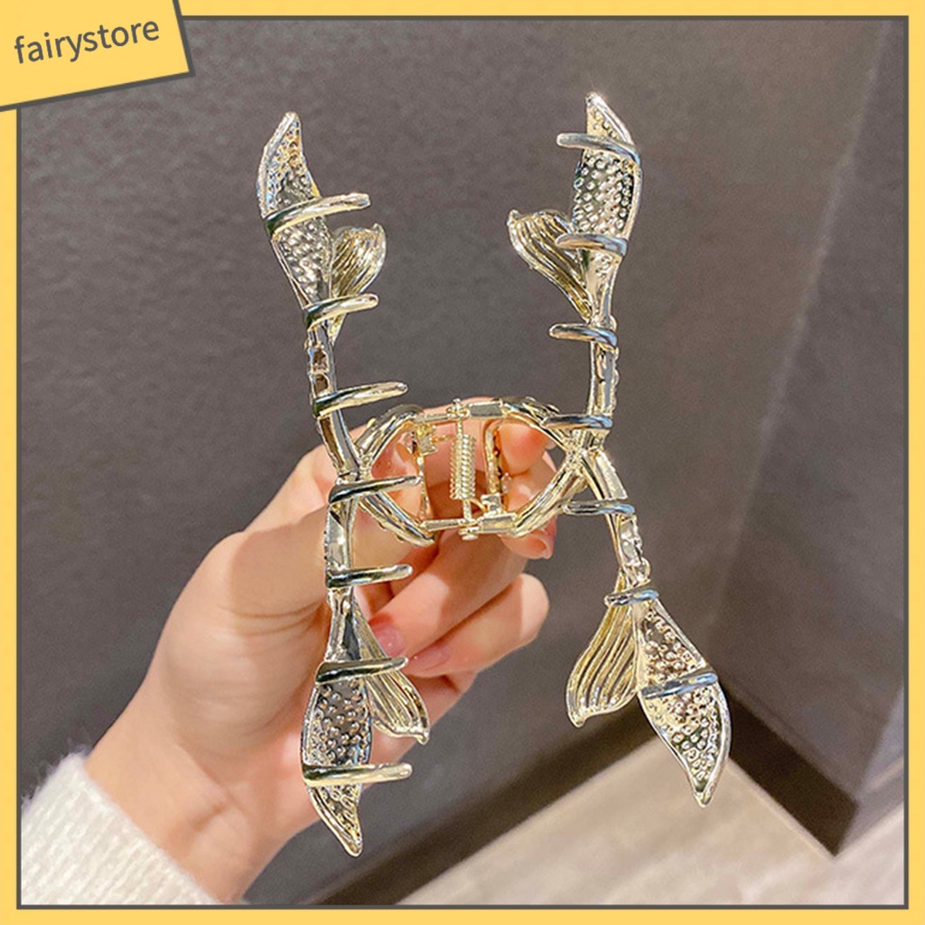 Kẹp Tóc Đính Ngọc Trai Giả Hình Đuôi Cá Sang Trọng