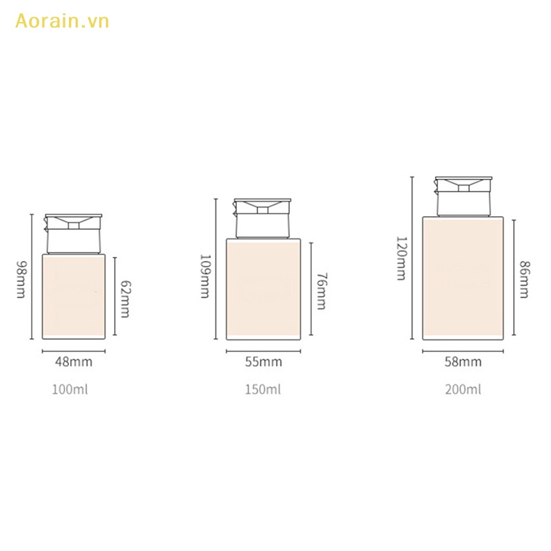 Lọ Rỗng Dạng Nhấn Đựng Dung Dịch Trang Điểm Làm Đẹp 100 / 150ml