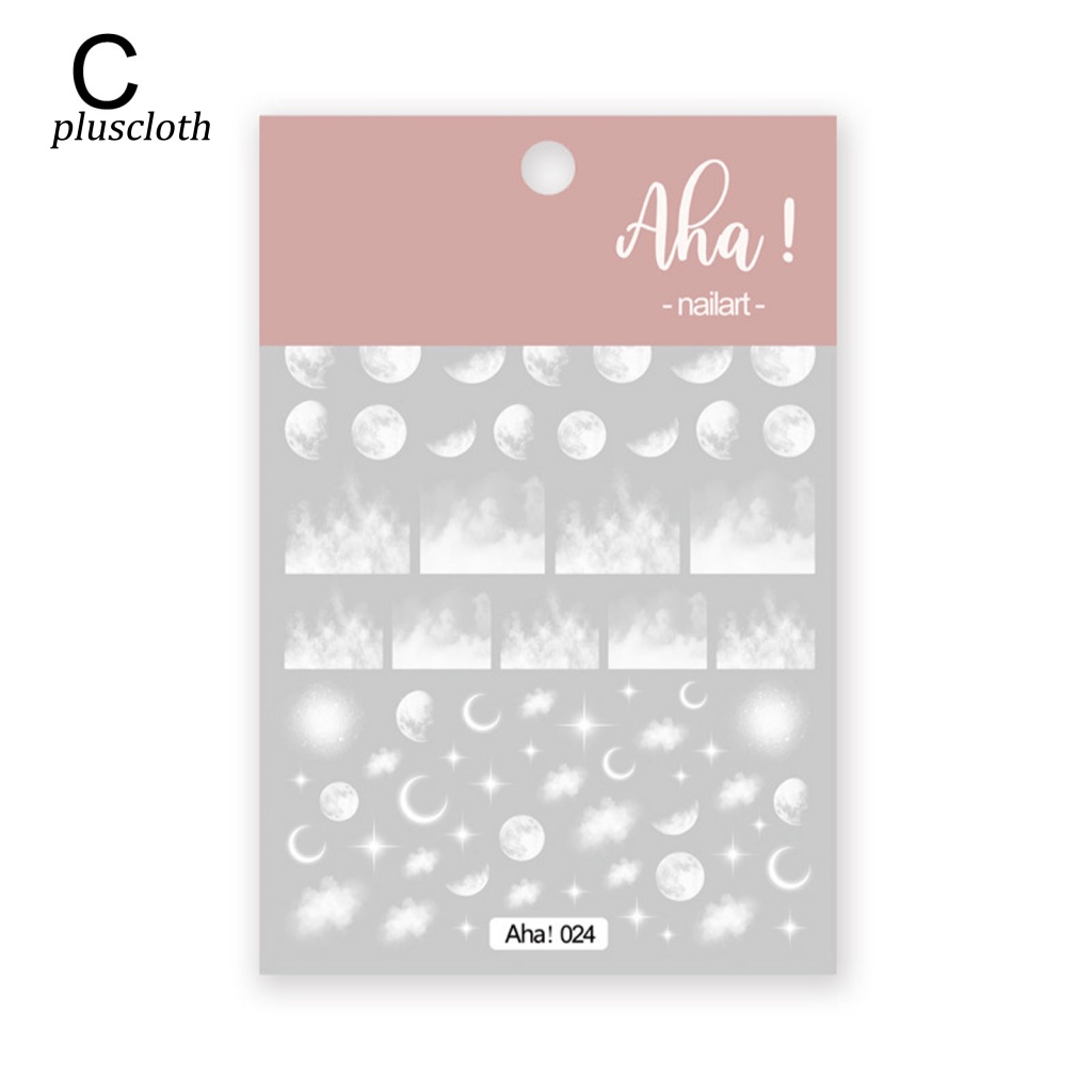 Miếng Dán Trang Trí Móng Tay Hình Hoa Màu Trắng Trong Mờ Dành Cho Nữ