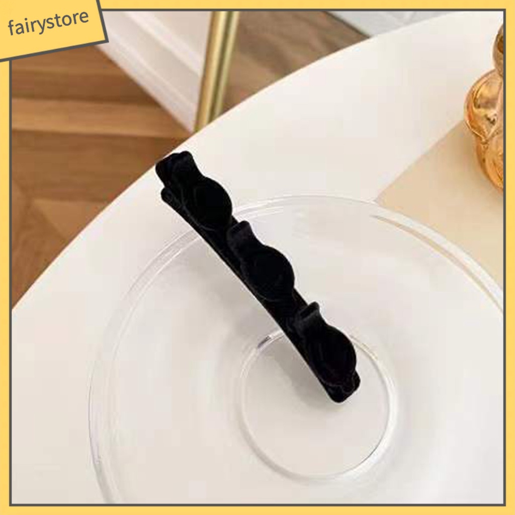 Kẹp Tóc Hai Lớp Bằng Nhung Phong Cách Hàn Quốc Thanh Lịch