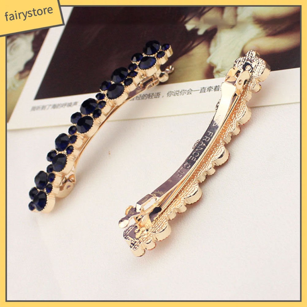 Kẹp Tóc Đính Đá Và Ngọc Trai Giả Thời Trang Thanh Lịch Dành Cho Nữ