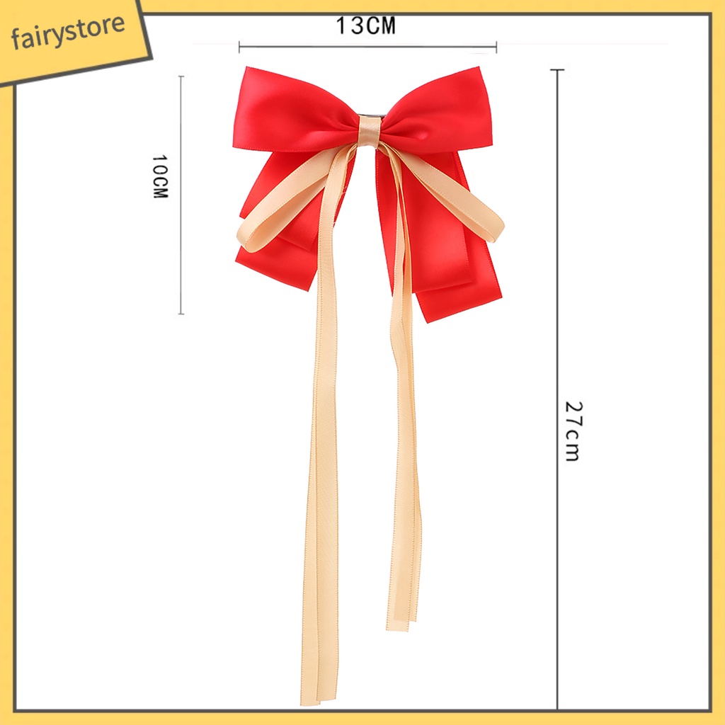 Kẹp Tóc Nơ Ruy Băng Dài Co Giãn Ngọt Ngào Cho Nữ