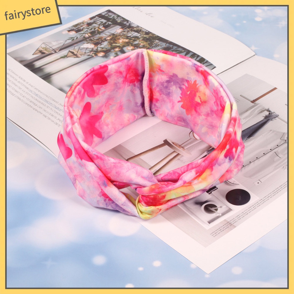 Băng Đô Cài Tóc Thắt Nút Họa Tiết Hoa Dùng Rửa Mặt / Trang Điểm Cho Nữ