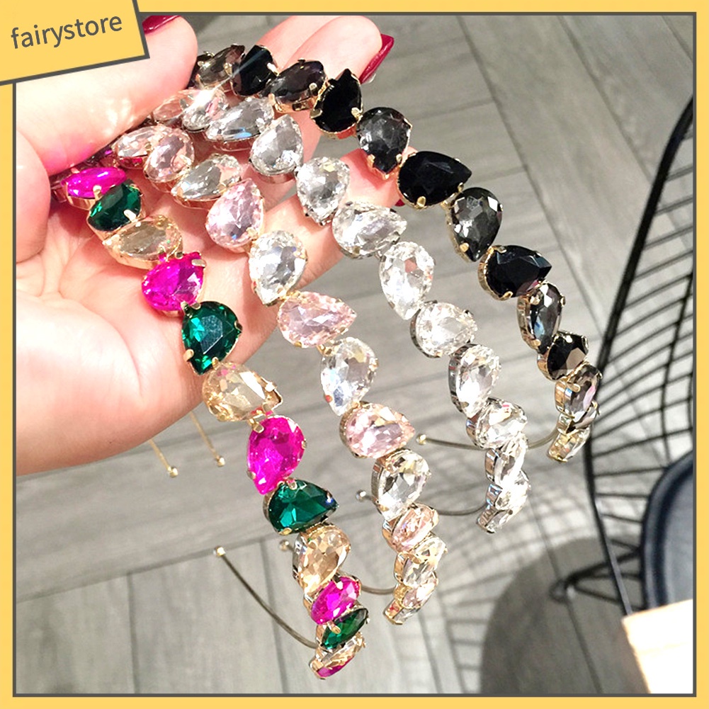 Băng Đô Cài Tóc Đính Đá Nhiều Màu Sắc Thời Trang Cho Nữ