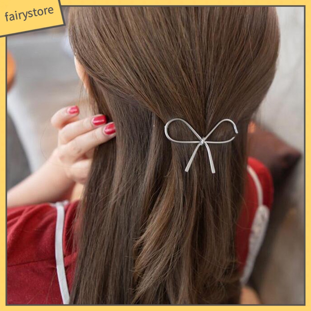 Kẹp Tóc Hình Nơ Nhỏ Gọn 2 Màu Tùy Chọn Dễ Thương