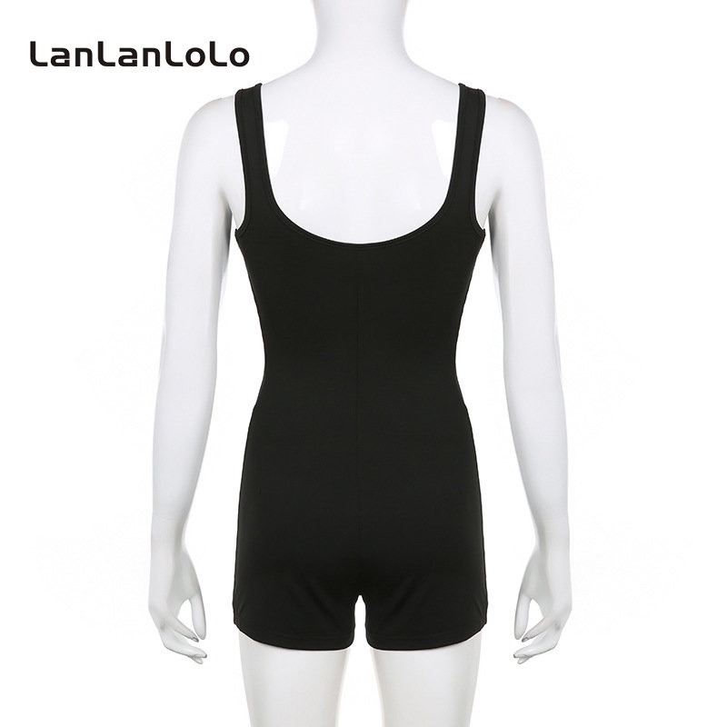 Jumpsuit Cổ Vuông Hở Lưng Màu Trơn Đơn Giản Thoải Mái Thời Trang Cho Nữ 2023