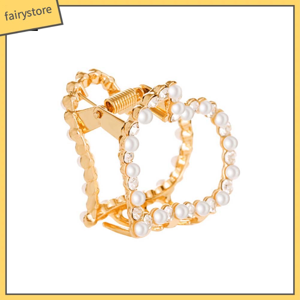 Kẹp Tóc Đính Đá Ngọc Trai Nhân Tạo Thời Trang Dành Cho Nữ Giá Đỡ