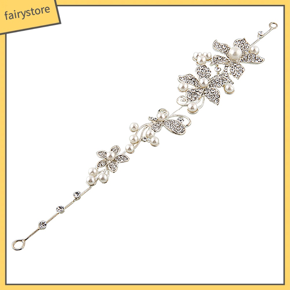 Băng Đô Cài Tóc Đính Hoa Và Ngọc Trai Nhân Tạo Thời Trang