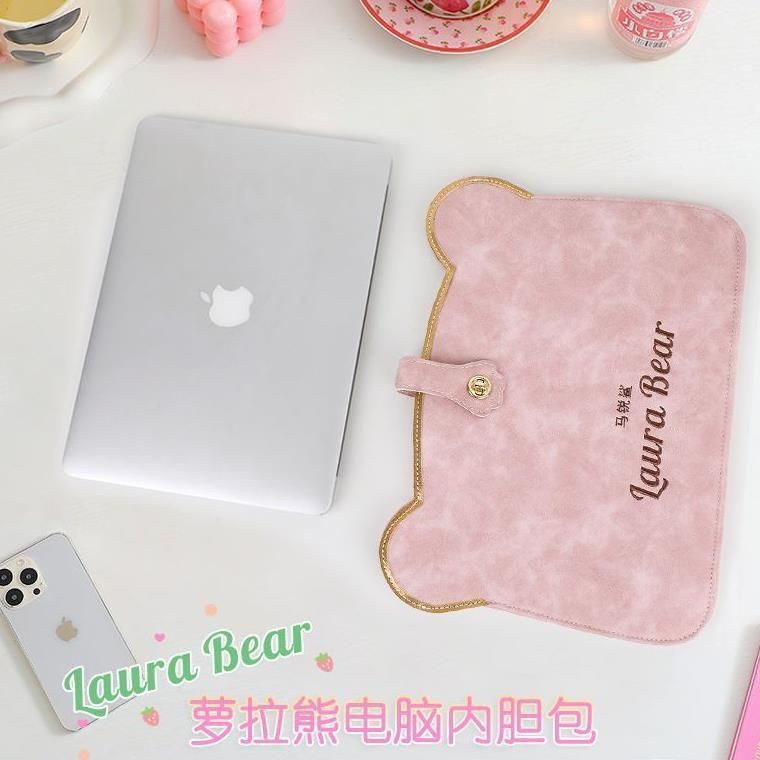 Túi Đựng Laptop 14 inch Chống Thấm Nước Màu Hồng Dễ Thương