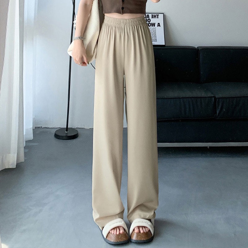Quần ống rộng Vải Lụa Mát Thời Trang Mùa Hè Cho Nữ