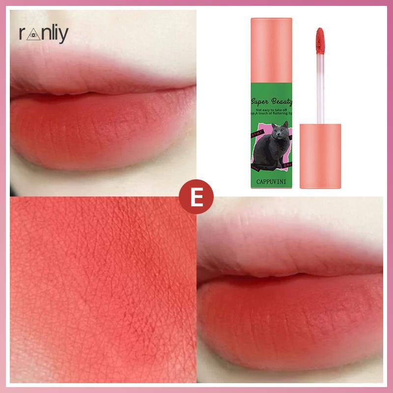 Ranliy💗Son Môi CAPPUVINI Kết Cấu Nhung Lì Mềm Mịn Dạng Kem Phong Cách Mèo