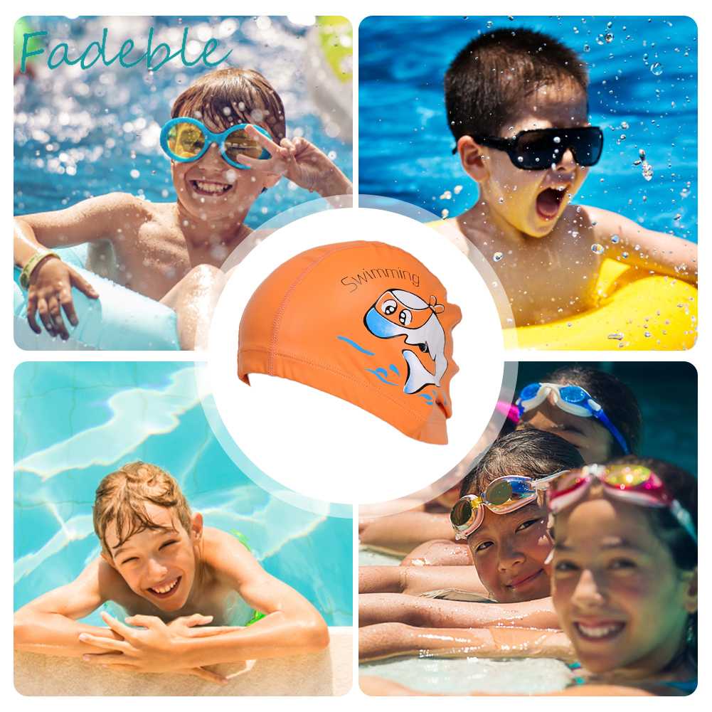 Mũ Bơi Chất Liệu PU Mềm Mại Thoải Mái Cho Bé