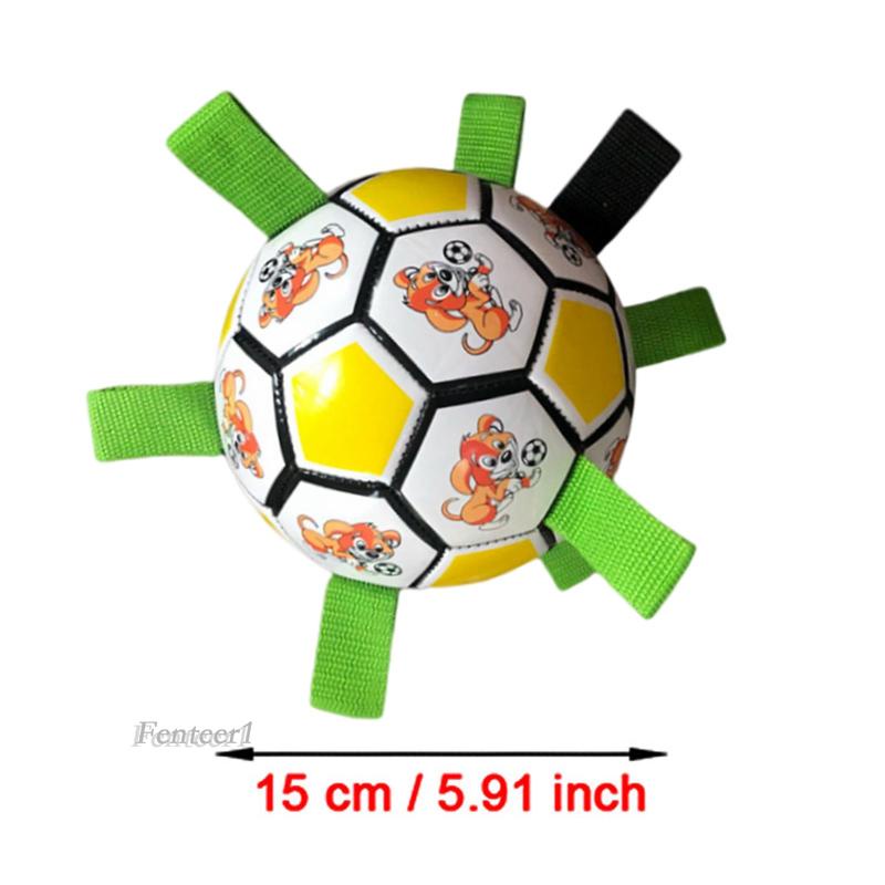 Đồ Chơi Bóng Đá 6 Inches Màu Đỏ Dùng Làm Quà Tặng Sinh Nhật Cho Cún Cưng Trong Nhà / Ngoài Trời Fenteer1