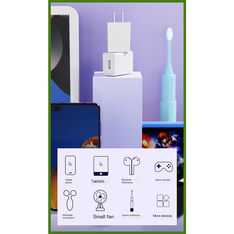 Củ Sạc 5v2a US Hỗ Trợ Sạc Điện Thoại Thông Minh Đa Năng