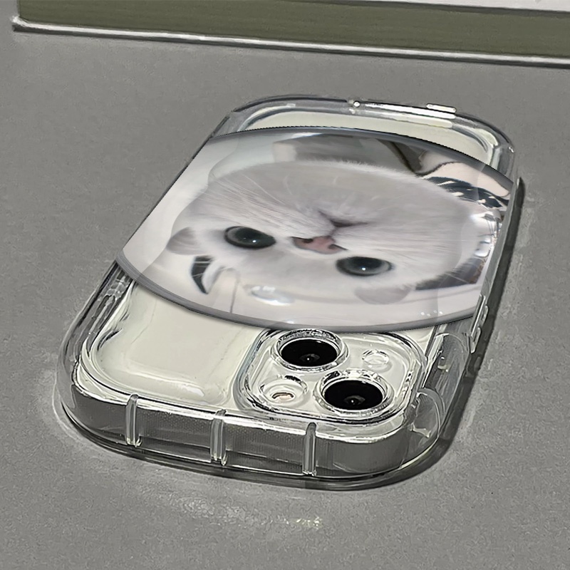 Ốp Điện Thoại Silicone Mềm Trong Suốt Chống Sốc In Hình Mèo Dễ Thương Cho IPhone 14 13 12 11 Pro Max XS X XR 8 + 7 Plus