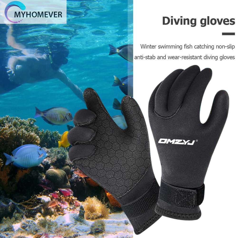 Găng Tay Bơi Lặn Màu Đen Dày 5mm Cho Nam