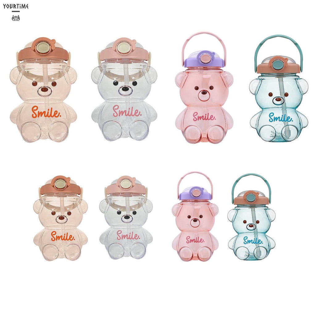 Bình Nước Nhựa Không Chứa BPA Sức Chứa Lớn Và Ống Hút Chịu Lực Cao Kèm Thắt Lưng