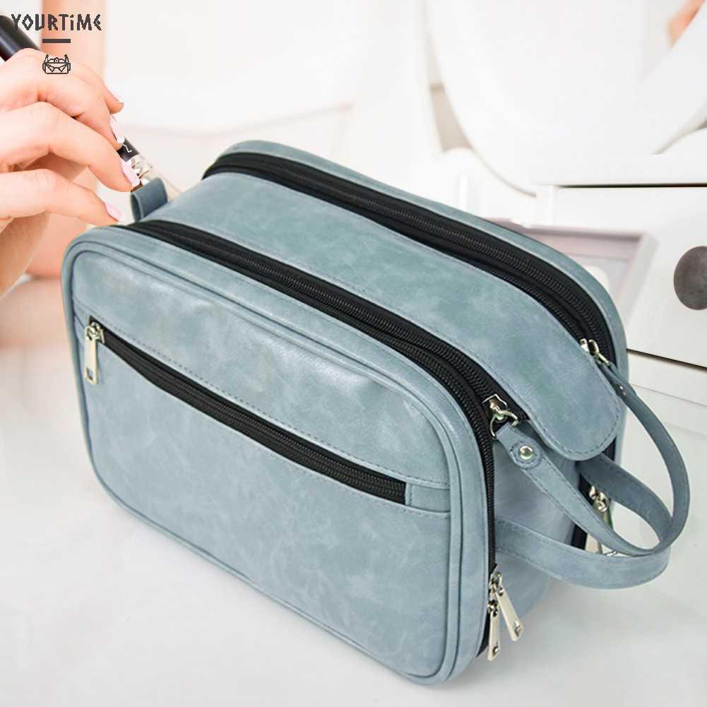 Túi Đựng Mỹ Phẩm Da PU Chống Thấm Nước Sức Chứa Lớn Tiện Dụng