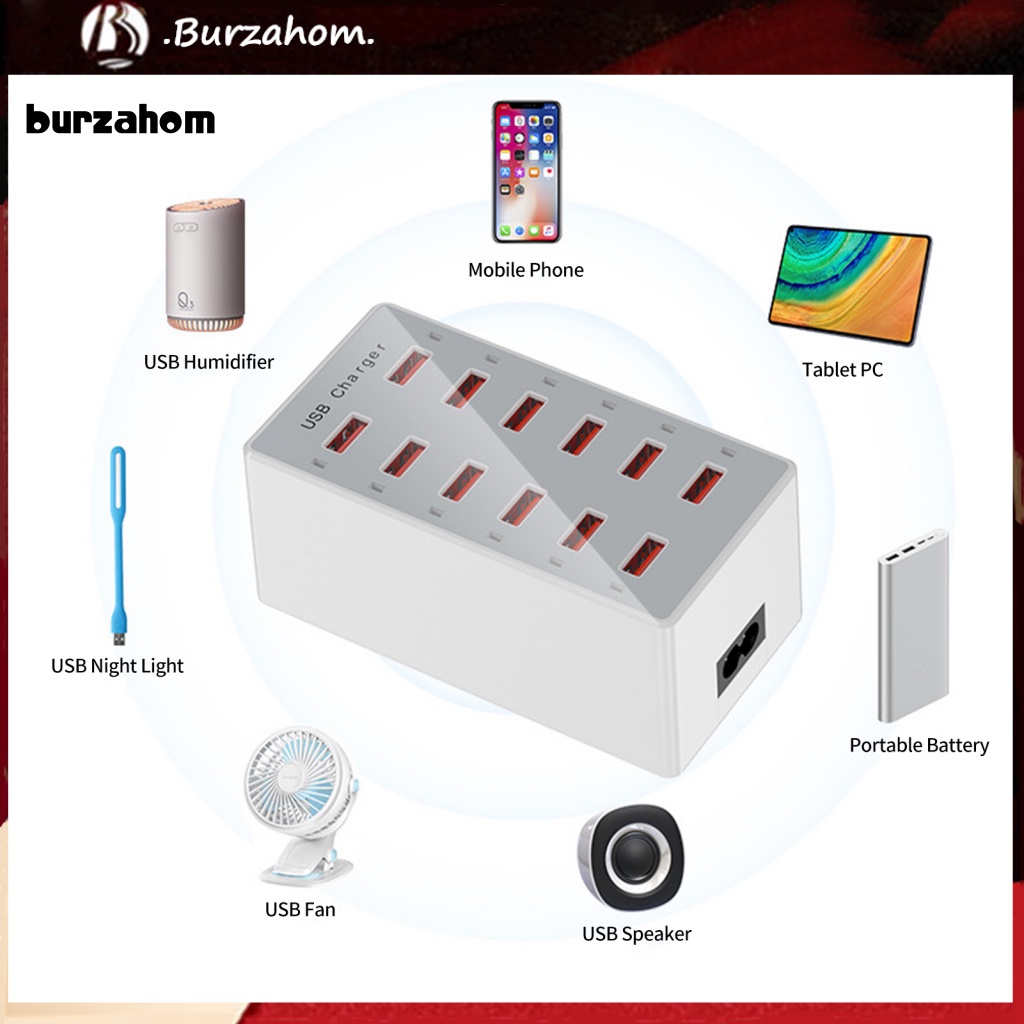 Ổ Cắm Sạc Làm Mát 12 Cổng Chuyên Dụng Cho Điện Thoại Dorm