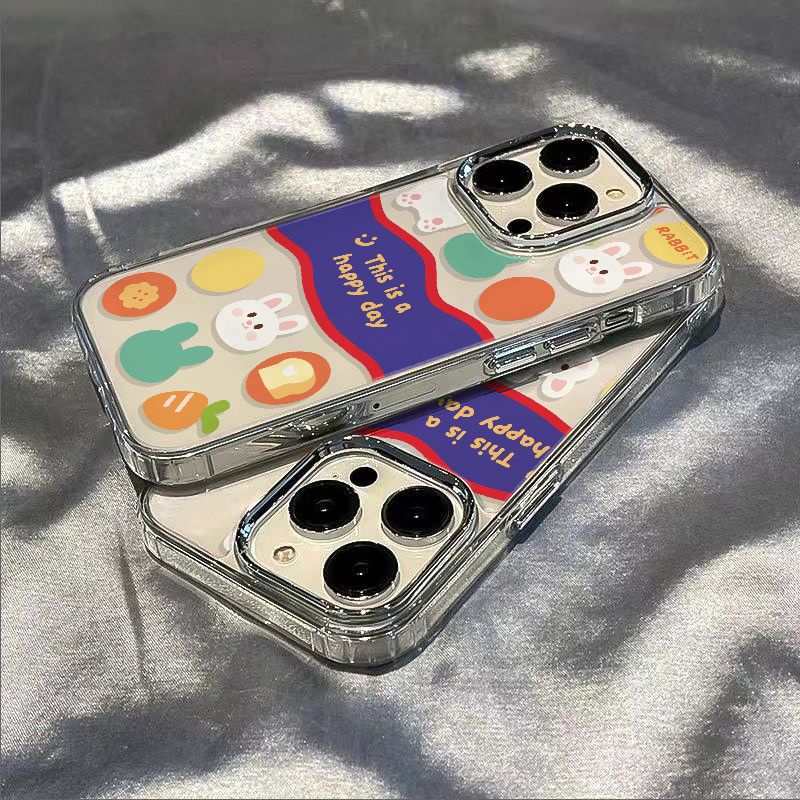 ✅Ốp Điện Thoại Mềm Chống Sốc Hình Thỏ Và Cà Rốt Cho Iphone 13 xs14pro 12Plus 711 max8 80HY