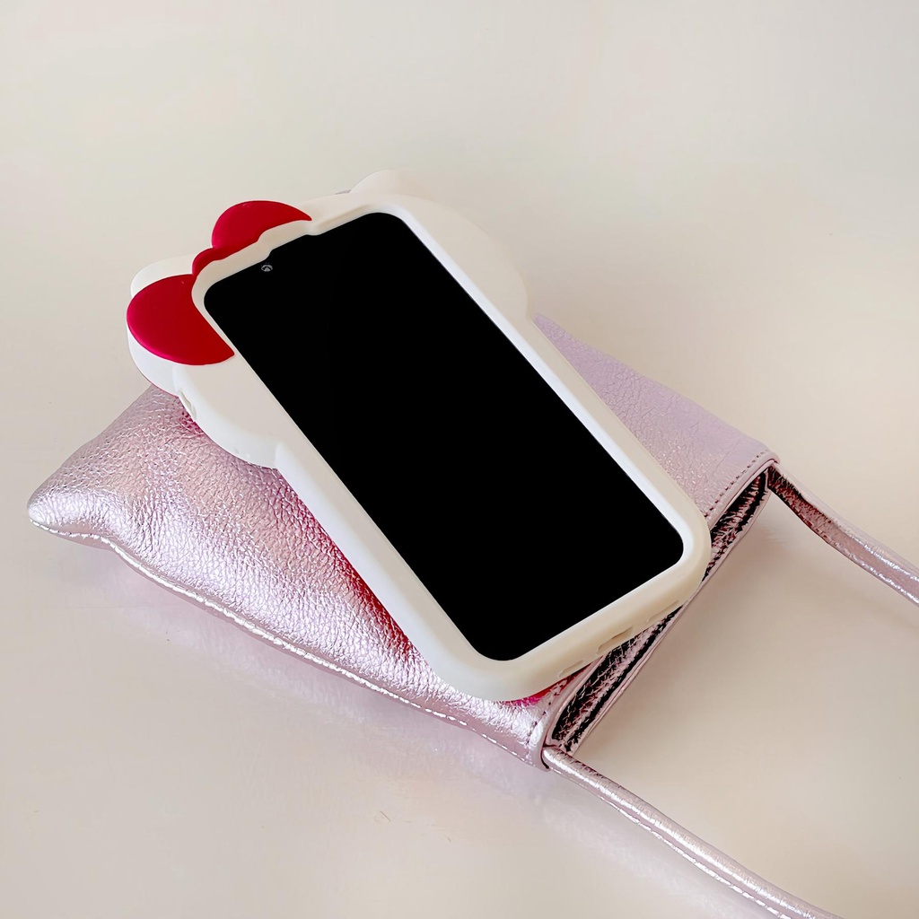 Ốp Điện Thoại TPU Dẻo Họa Tiết Hoạt Hình Hello Kitty 3D Dễ Thương Cho iPhone 12 11 13 14 Pro Max