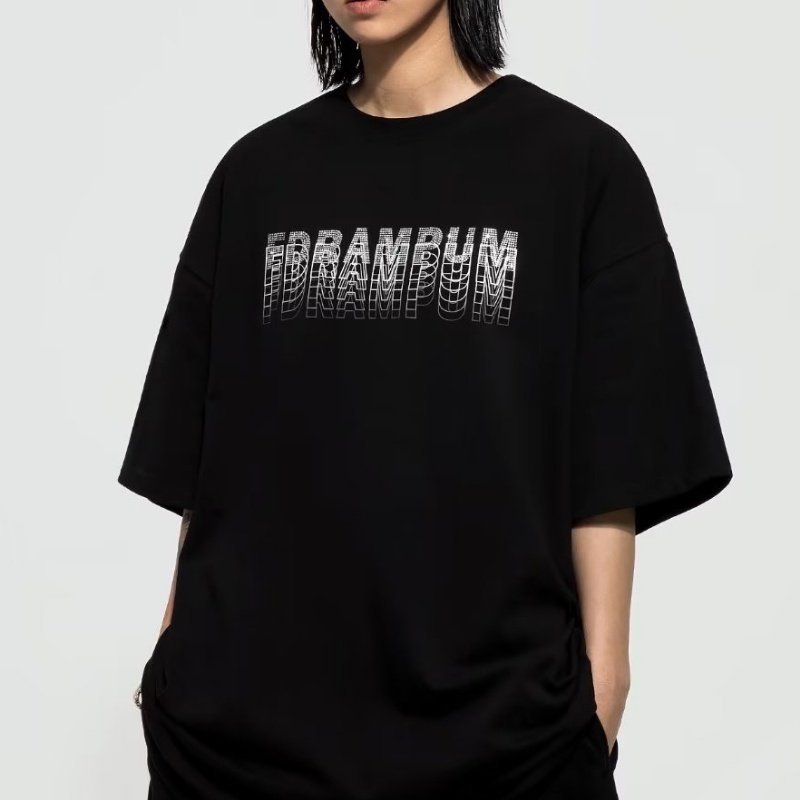 Áo Thun Tay Ngắn Dáng Rộng Đính Đá Phong Cách Đường Phố Mỹ Thời Trang Mùa Hè Cho Nam Và Nữ