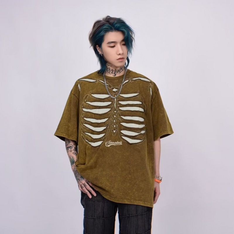 Áo Thun Tay Ngắn Phong Cách Hip Hop Đường Phố Âu Mỹ Thời Trang 2023