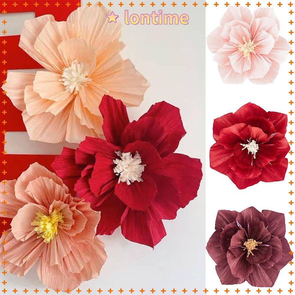 Set 3 Bình Hoa Giấy Crepe Treo Tường Trang Trí Tiệc Cưới / Sinh Nhật Mẫu Giáo Mẫu