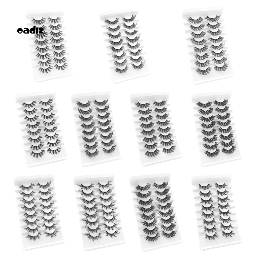 Bộ 8 Cặp Lông Mi Giả 3D Bề Mặt Mịn Handmade Không Để Lại Dấu Vết