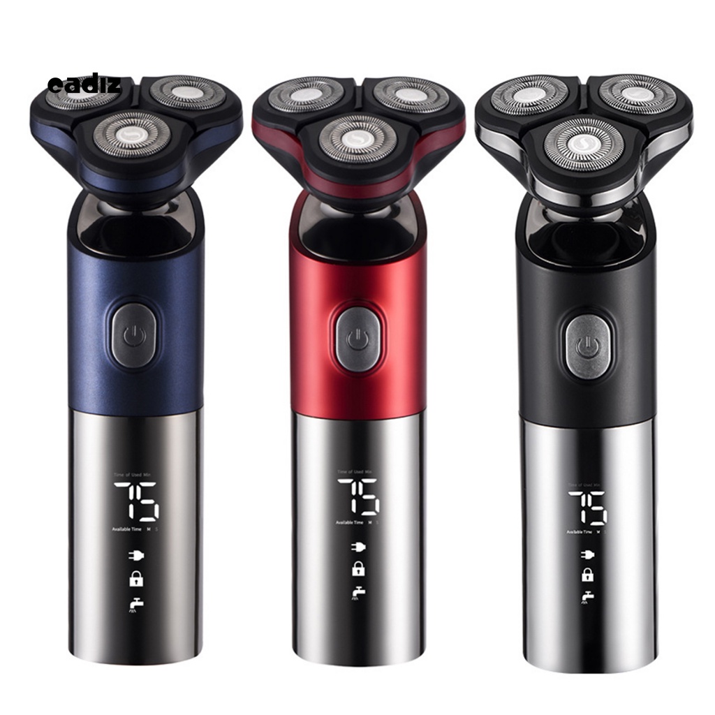 1 Bộ Tông Đơ Cạo Râu Khô / Ướt Dạng Xoay Tích Hợp Đèn LED Có Thể Sạc Lại Bằng Cổng USB