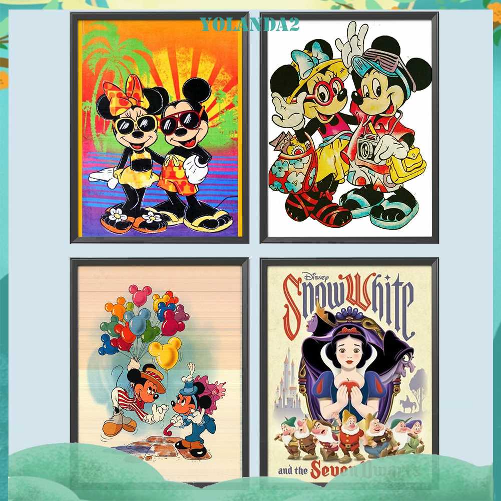 Tranh Đính Đá Kim Cương Toàn Bộ 5D DIY Hình Vẽ Chuột Mickey