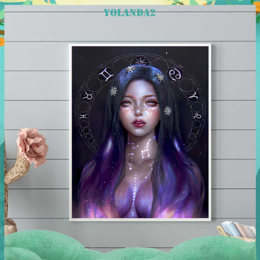Tranh Đính Đá Kim Cương Toàn Bộ 5D DIY Hình Vẽ Cô Gái Trang Trí Nhà Cửa