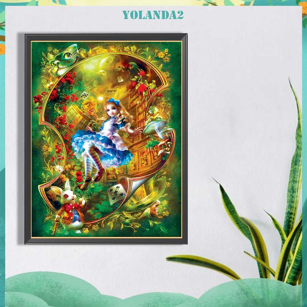 Tranh Đính Đá Kim Cương Toàn Bộ 5D DIY Hình Vẽ Cô Gái Trang Trí Nhà Cửa