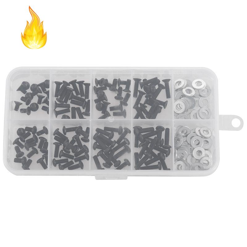 Set 180 Ốc Vít Chuyên Dụng Cho Xe Điều Khiển Từ Xa 1 / 10 HSP Traxxas Tamiya HPI Kyosho D90 SRC10