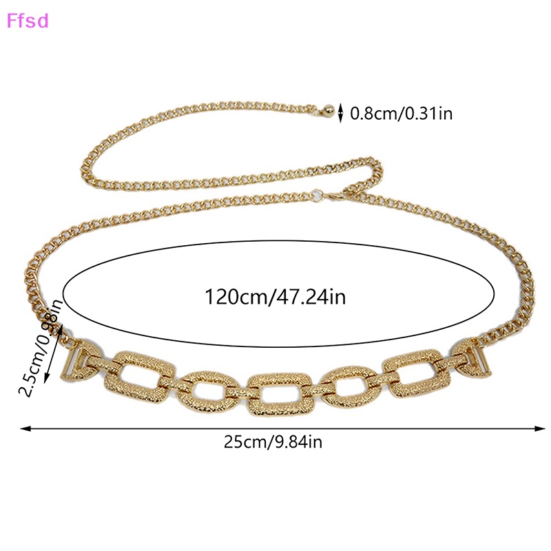 Thắt Lưng Dây Xích Dáng Ôm Bằng Kim Loại Dễ Phối Đồ Thời Trang Mùa Hè Cho Nữ