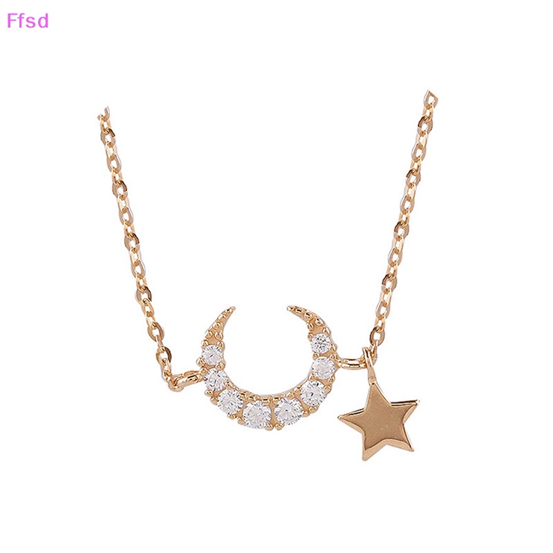 {Ffsd} Bộ Trang Sức Vòng Tay / Vòng cổ Mặt Trăng / Ngôi Sao Đính Đá Zircon Sáng Tạo Thời Trang Dành Cho Nữ