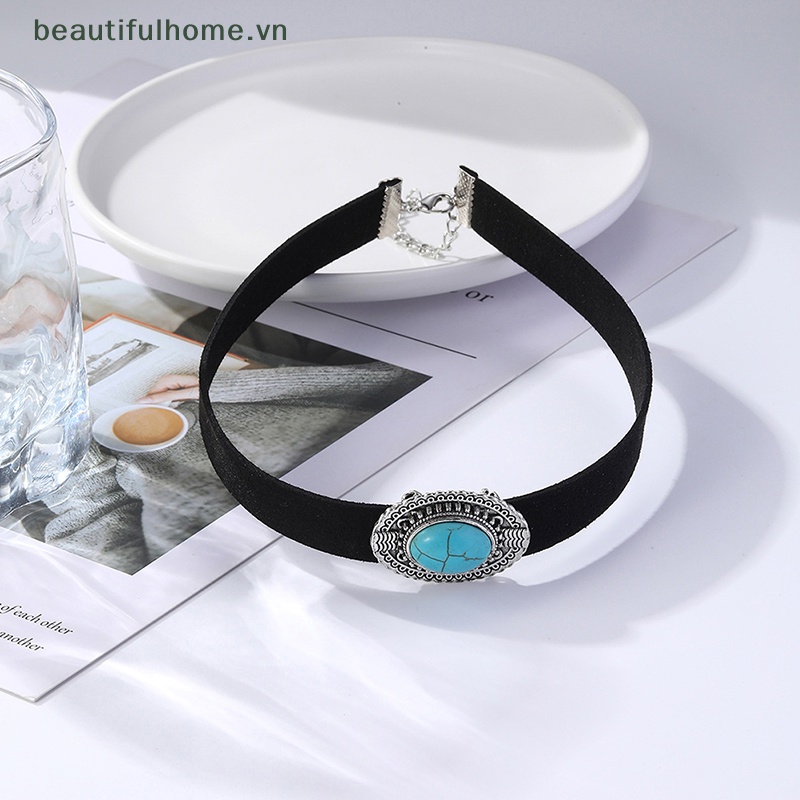 Vòng Cổ Choker Nhung Đen Nhiều Lớp Phong Cách Gothic Cổ Điển Cho Nữ