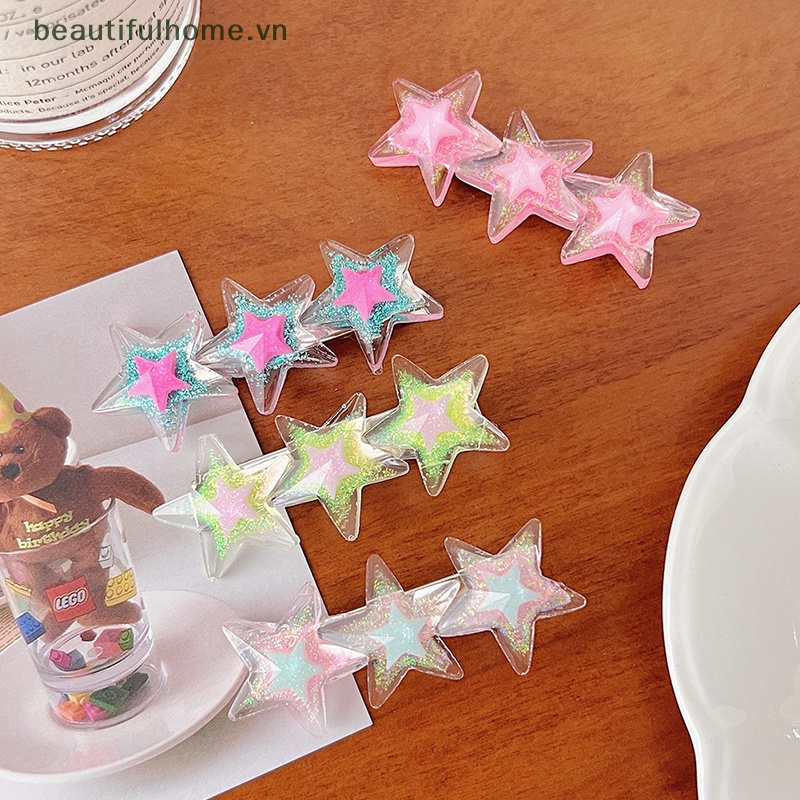 Kẹp Tóc Ba Chấu Hình Ngôi Sao Lấp Lánh Thời Trang Mới Y2K Cho Nữ