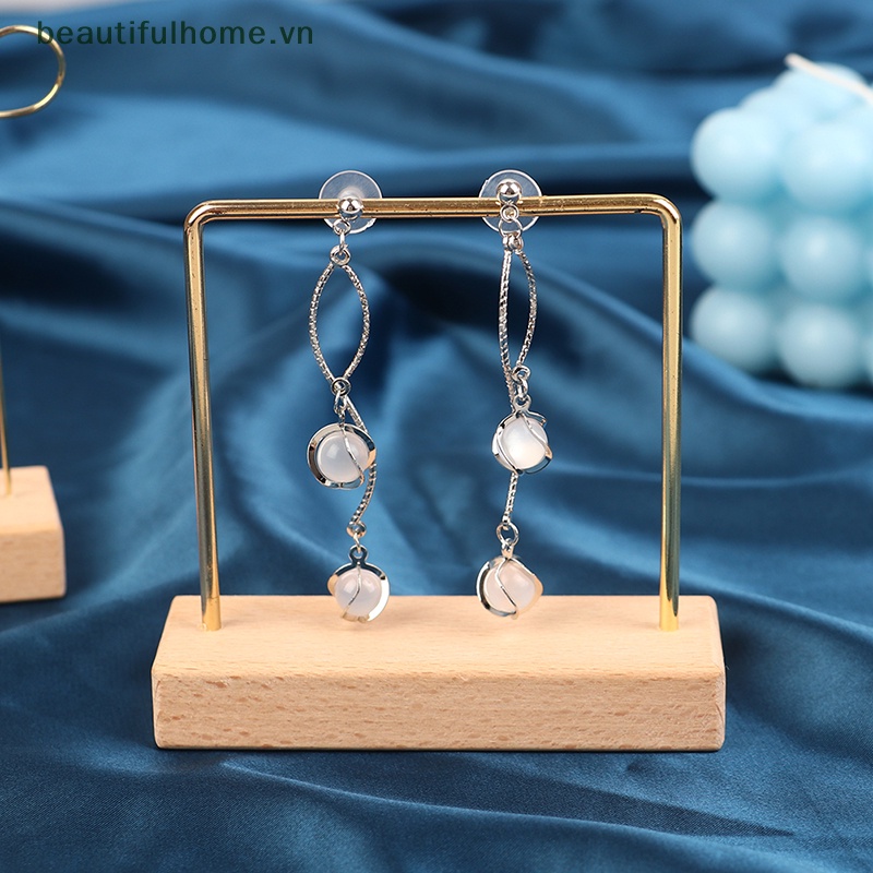 Bông Tai Dáng Dài Đính Đá Hình Tròn Bằng Sợi Tổng Hợp Dành Cho Cô Dâu