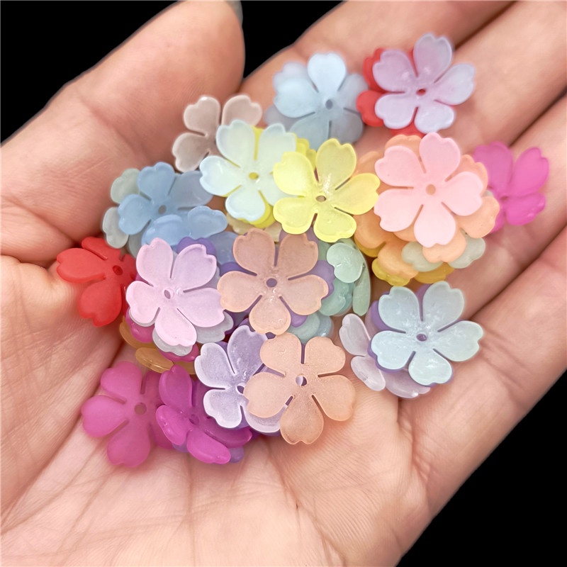 Set 50 Bông Tai 14mm Gồm 5 Cánh Hoa Làm Đồ Trang Sức Thủ Công