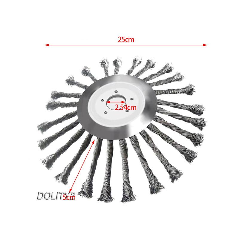 [Dolity2] Đầu Cắt Bằng Dây Thép Dạng Xoay Cho Máy Cắt Cỏ Bàn Chải Loggers Bụi